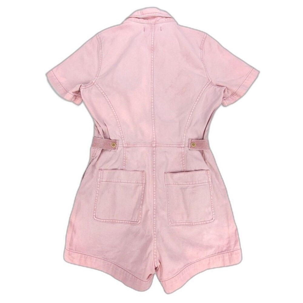 Madewell Women’s Light Bubblegum Pink Dusty Rose Garment-Dyed Coverall Romper S - Picture 5 of 12